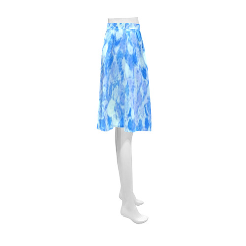 Retro Splash Blue Athena Women's Short Skirt (Model D15)
