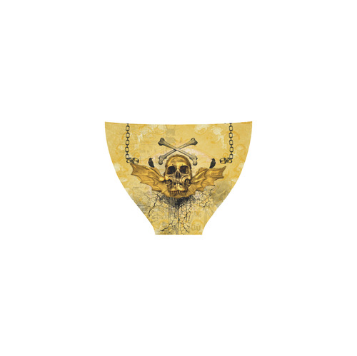 Awesome skull in golden colors Custom Bikini Swimsuit (Model S01)