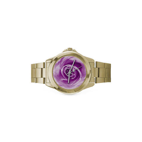 trendy bling on rose,lilac Custom Gilt Watch(Model 101)