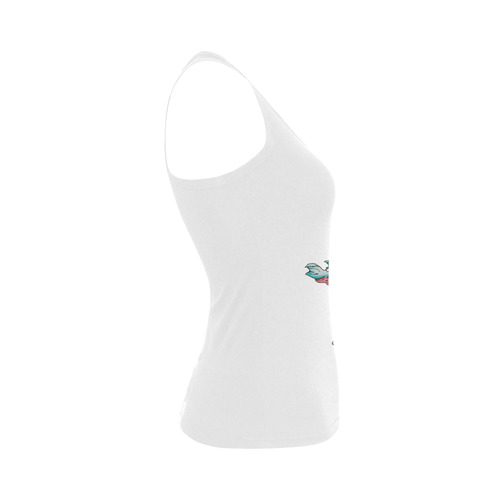 only fish Women's Shoulder-Free Tank Top (Model T35)