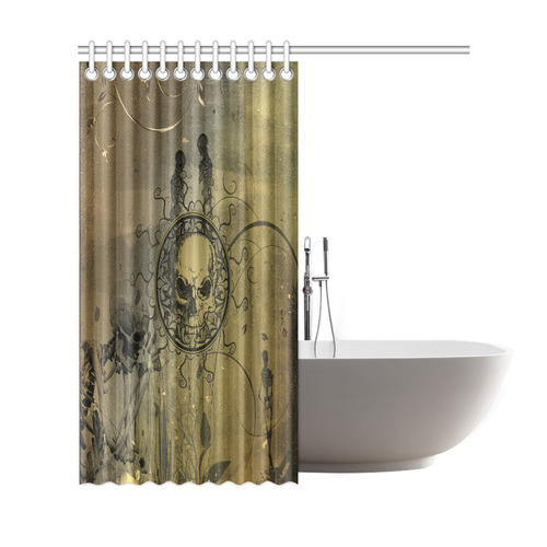 Amazing skull with skeletons Shower Curtain 69"x72"