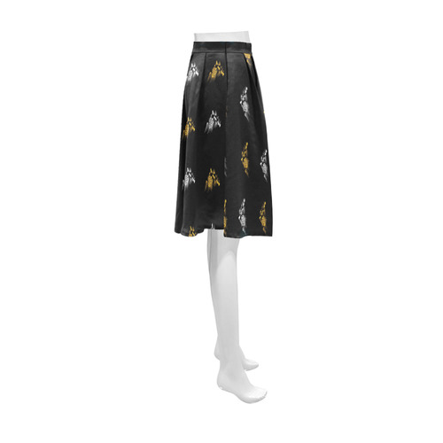 Gold & Silver Pinecones & Branches Athena Women's Short Skirt (Model D15)