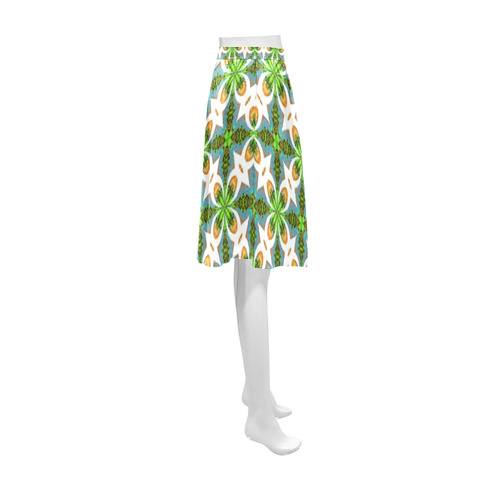 Green and Blue Athena Women's Short Skirt (Model D15)