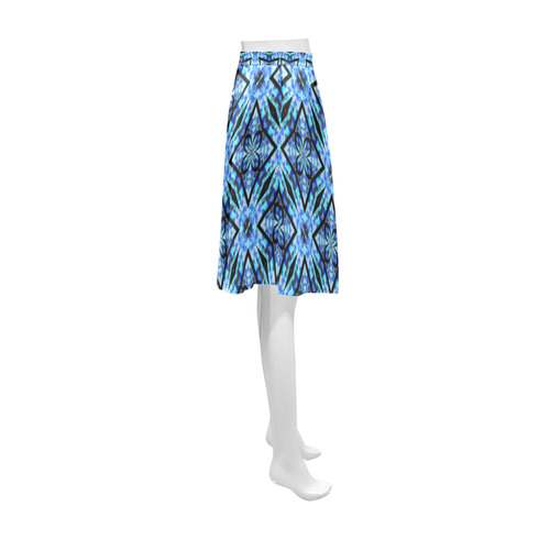 Blue and Black Athena Women's Short Skirt (Model D15)