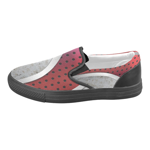 3D metal texture Slip-on Canvas Shoes for Men/Large Size (Model 019)