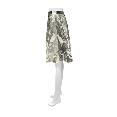 The crow with flowers, vintage design Athena Women's Short Skirt (Model D15)