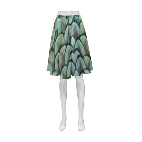 Elegant Peacock Feathers Kaleidoscope Athena Women's Short Skirt (Model D15)