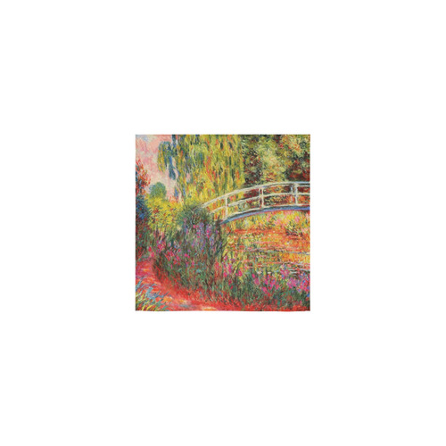 Claude Monet Japanese Bridge Floral Fine Art Square Towel 13“x13”