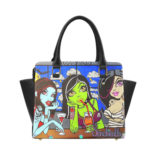 "Ghouls Night Out" by Skinderella - Double Sided - Classic Shoulder Handbag (Model 1653)