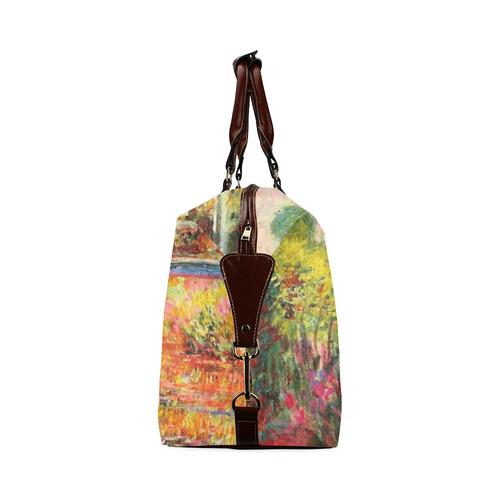 Claude Monet Japanese Bridge Floral Fine Art Classic Travel Bag (Model 1643) Remake