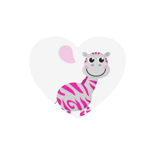 New arrival in designers shop : Zebra art with talking bubble. Enjoy little creature. Hand-drawn Ori Heart-shaped Mousepad