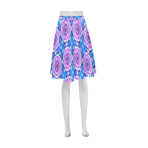 Lavender Blue Floral Athena Women's Short Skirt (Model D15)