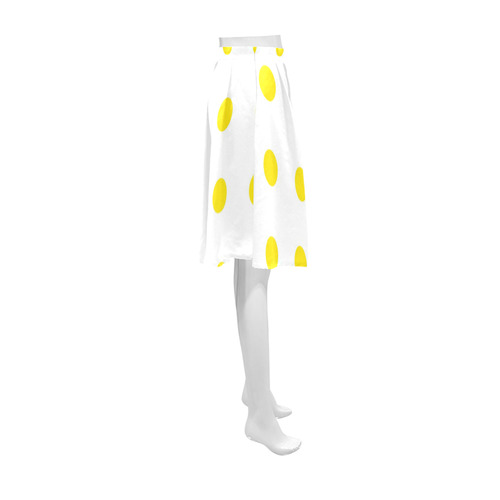 New! Fresh yellow Dots artistic Skirt edition. Collection 2016 / Arrival in shop Athena Women's Short Skirt (Model D15)