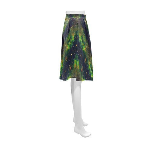 NASA: Green Orange & Blue Stars Abstract Athena Women's Short Skirt (Model D15)