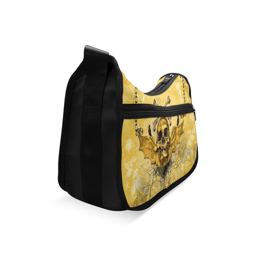 Awesome skull in golden colors Crossbody Bags (Model 1616)