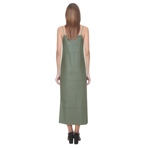 Cypress V-Neck Open Fork Long Dress(Model D18)