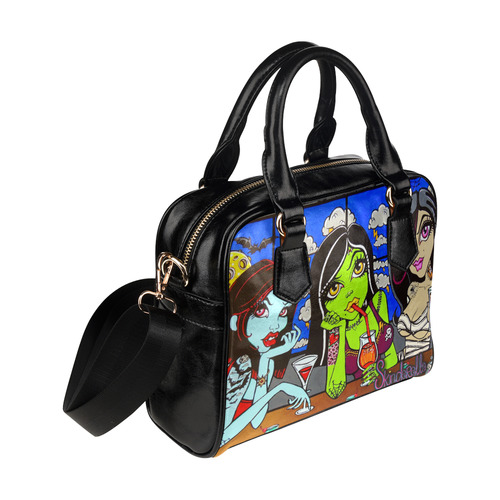 "Ghouls Night Out" by Skinderella - Double Sided Shoulder Handbag (Model 1634)