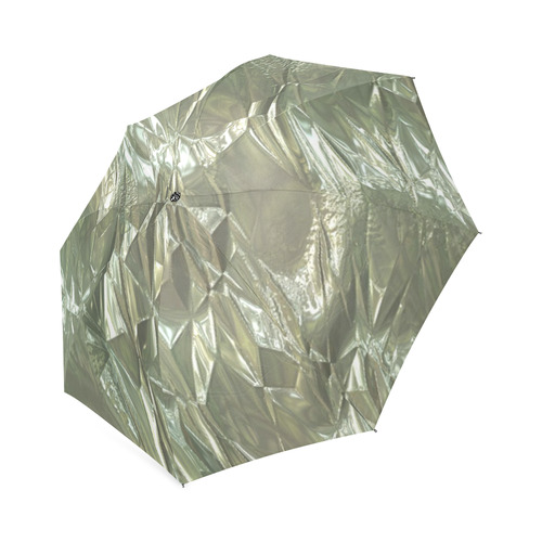 crumpled foil silver Foldable Umbrella (Model U01)