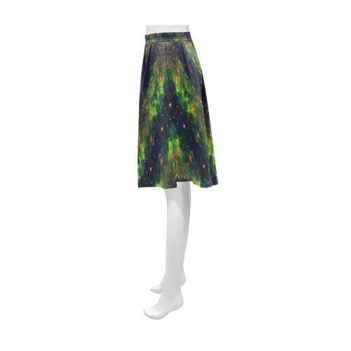 NASA: Green Orange & Blue Stars Abstract Athena Women's Short Skirt (Model D15)