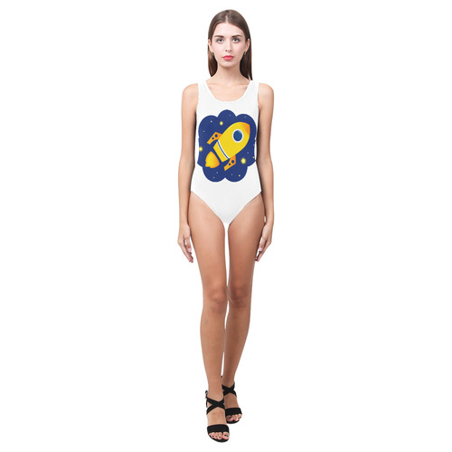 Original luxury designers bikini with "Popart sky Rocket". New fantasy edition in our shop Vest One Piece Swimsuit (Model S04)