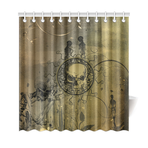 Amazing skull with skeletons Shower Curtain 69"x72"