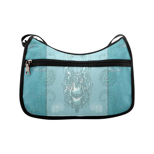 Soft blue decorative design Crossbody Bags (Model 1616)