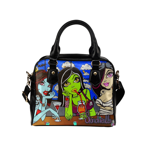"Ghouls Night Out" by Skinderella - Double Sided Shoulder Handbag (Model 1634)