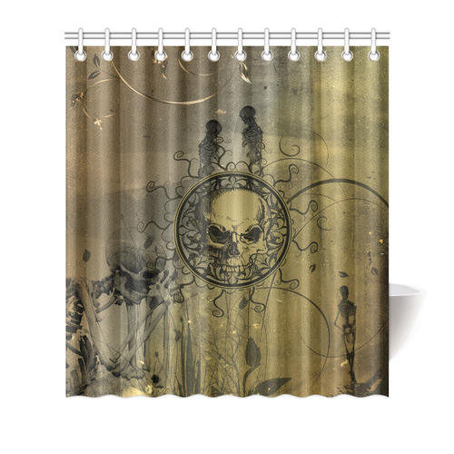 Amazing skull with skeletons Shower Curtain 66"x72"