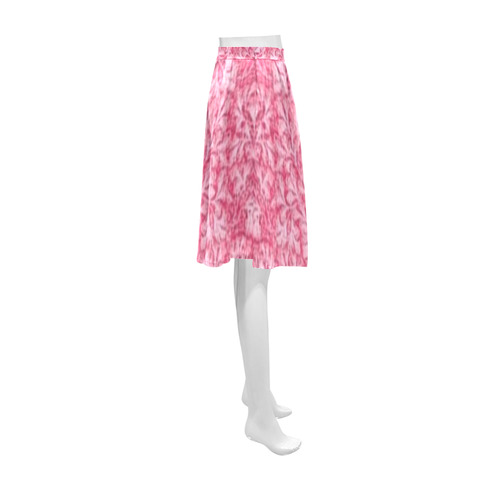 Vintage Floral Lace Leaf Red Athena Women's Short Skirt (Model D15)