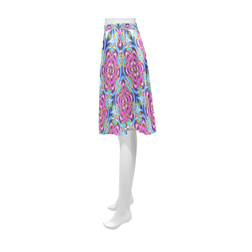 Purple and Blue Floral Athena Women's Short Skirt (Model D15)