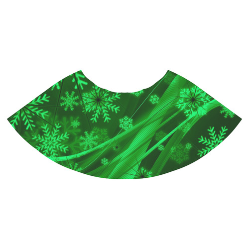 Gorgeous Green Snowflakes Athena Women's Short Skirt (Model D15)