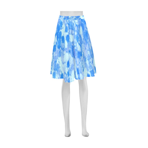 Retro Splash Blue Athena Women's Short Skirt (Model D15)