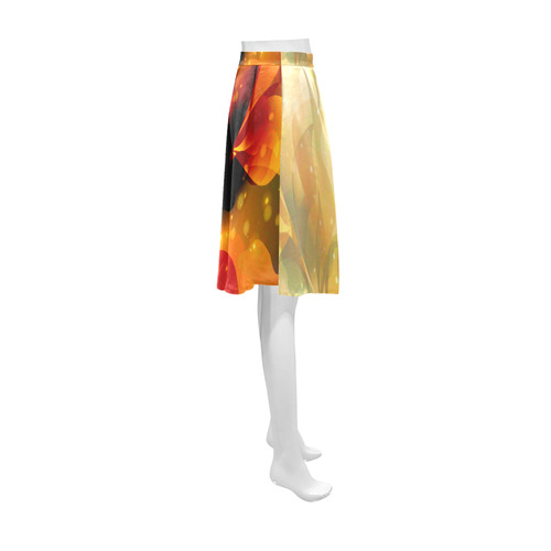 Awesome abstract flowers Athena Women's Short Skirt (Model D15)