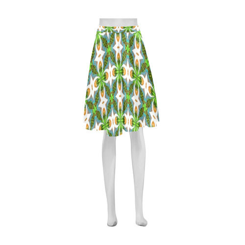 Green and Blue Athena Women's Short Skirt (Model D15)