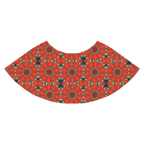 Red Geometric Athena Women's Short Skirt (Model D15)