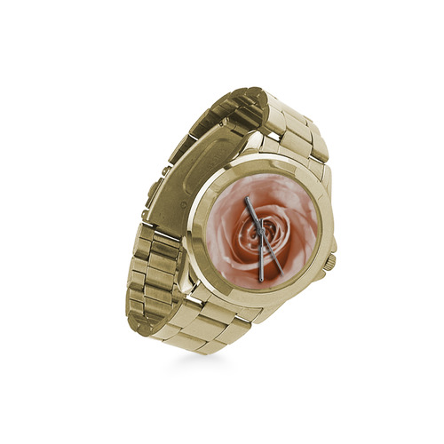 trendy bling on rose,soft peach Custom Gilt Watch(Model 101)