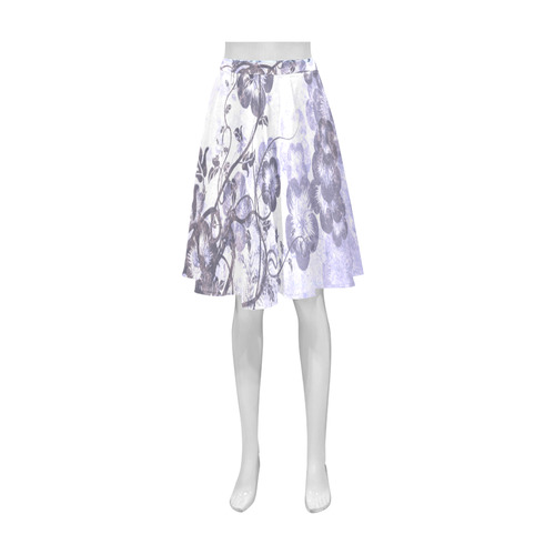 Wonderful flowers in soft purple colors Athena Women's Short Skirt (Model D15)