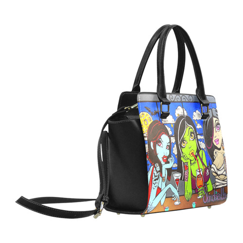 "Ghouls Night Out" by Skinderella - Double Sided - Classic Shoulder Handbag (Model 1653)