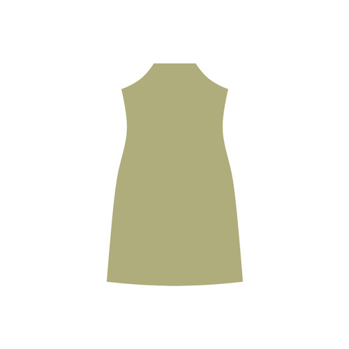 Moss V-Neck Open Fork Long Dress(Model D18)
