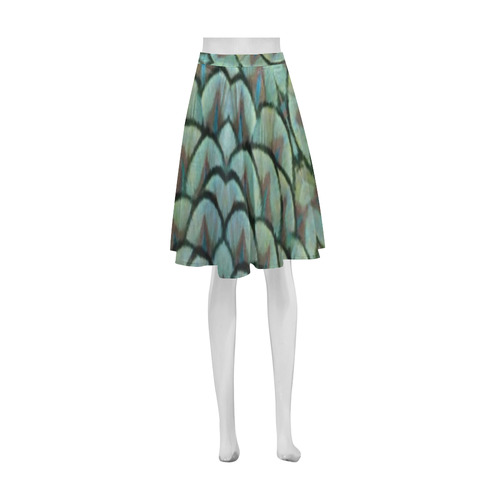 Elegant Peacock Feathers Kaleidoscope Athena Women's Short Skirt (Model D15)