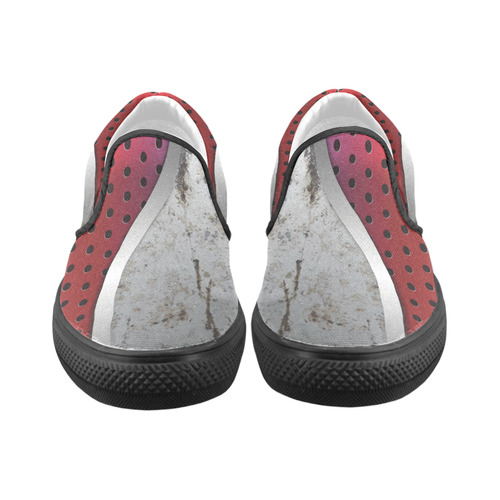 3D metal texture Slip-on Canvas Shoes for Men/Large Size (Model 019)