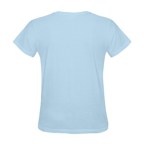 Nasty Woman on blue Sunny Women's T-shirt (Model T05)