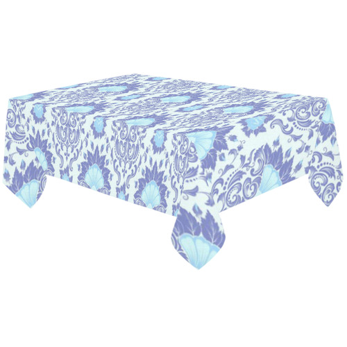 Beautiful Vintage Floral Pattern Cotton Linen Tablecloth 60"x120"