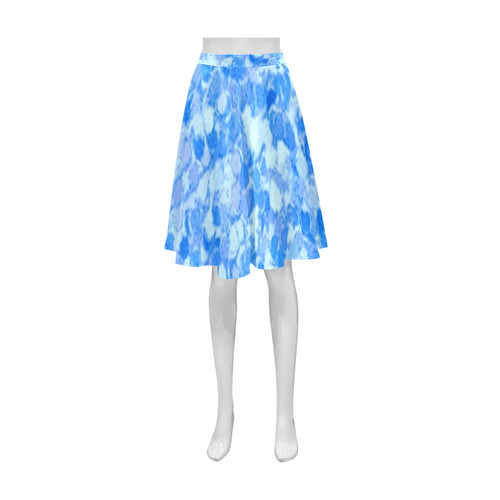 Retro Splash Blue Athena Women's Short Skirt (Model D15)