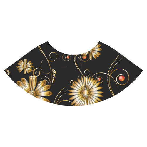 Flowers in golden colors Athena Women's Short Skirt (Model D15)