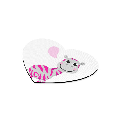 New arrival in designers shop : Zebra art with talking bubble. Enjoy little creature. Hand-drawn Ori Heart-shaped Mousepad