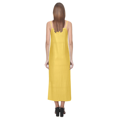 Freesia V-Neck Open Fork Long Dress(Model D18)