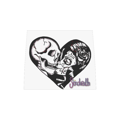 "Skull Heart Kiss" by SKinderella Boston Handbag (Model 1621)