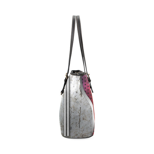 3D metal texture Leather Tote Bag/Small (Model 1640)