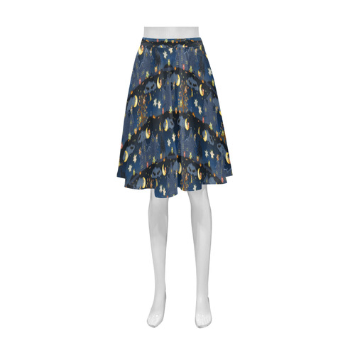 halloween owls Athena Women's Short Skirt (Model D15)